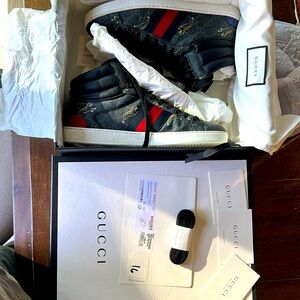 Gucci Ace GG High 'Tiger Logo -Black size 10
